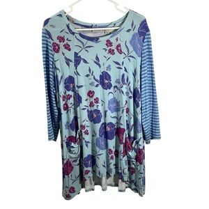 Logo By Lori Goldstein Women's Medium Floral Tunic Top